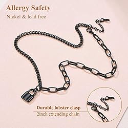 FindChic Customized Necklace for Women, Black