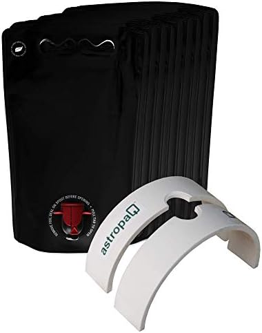 1.5L Black Pouch Wine Storage and Dispense Starter Kit - Everything You Need to Easily Bottle and Store Your Wines in Convenient and Easy to Carry Pouches (15 pack with Filling Stand)