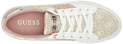 GUESS Women's Loven Sneaker, Light Natural, 8.5