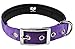 Downtown Pet Supply Deluxe Dog Collar - Padded Adjustable Dog Collar with Metal Buckle & D-Ring - Machine Washable & Water Resistant Thick Dog Collar - Purple - L - Large Dog Collar