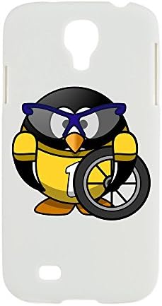 Samsung Galaxy S4 Case White Little Round Penguin - Cyclist in Yellow Jersey