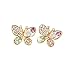 CHOP MALL Jewelry Multicolour Mixed Color Crystal Shiny Rhinestone Butterfly Pendant Necklace for Women Girls Lady