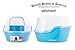 Petphabet Jumbo Hooded Cat Litter Box, Extra Large, Light Blue