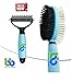 Boomerz Best Pet Grooming 2-pc Set Dematting Comb and Brush for Dogs Cats 2-sided Rake All Fur Types