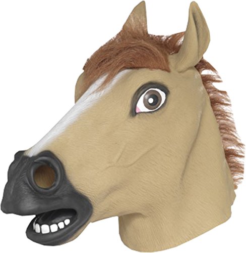 Unisex Fancy Halloween Cosplay Costume Party Animal Horse Mask Brown One Size
