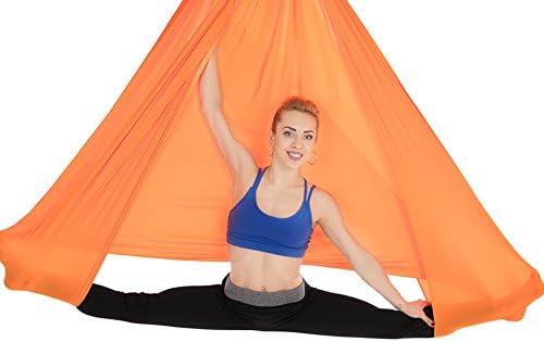 Anti-gravity Yoga Hammock Aerial Yoga Swing Ultra Strong/Sling/Inversion Tool for Air Yoga Inversion Exercises(Orange)