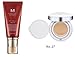 MISSHA M Perfect Cover BB Cream SPF 42 PA+++ (#27 Honey Beige) Bundle with M Magic Cushion SPF50+/PA+++ (No.27)