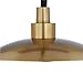 Amazon Brand – Rivet Eclipse Mid Century Modern 5-Globe Hanging Ceiling Pendant Chandelier Fixture - 30 x 12 x 36 Inches, Brass with Frosted Glass Globes