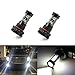 Henkeyi 5201 5202 PS19W Fog Light Bulbs LED 50W Extremely Bright 6000K 10 SMD White Xenon Driving Light Bulbs Lamps (Pack of 2)