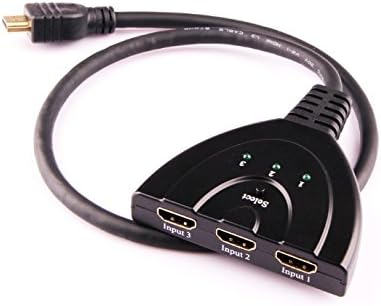 Ebaco Â 3-in 1-Out HDMI HD 1080P Auto Switch Splitter Cable