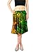 Orient Trail Women's Hippie Bohemian Boho Tie Dye Knee Length Midi Mini Skirt M/L Rasta Green