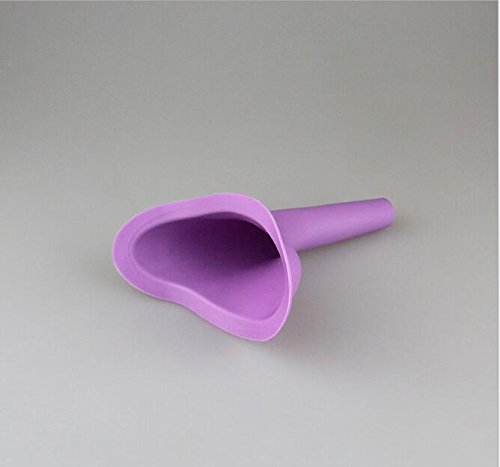 Easyinsmile Laddy/Women Portable Travel Urinal Funnel Device Female Outdoor Stand Up Pee Urination Device 2pcs/Pack (Purple)