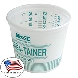 Argee RG518/12 Versa-Tainer Plastic Bucket (12 Pack), 2.5 quart, White/Teal