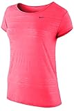 Nike Women's Touch Breeze Sheer Crew Neck Shirt Pink
