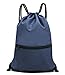 HOLYLUCK Drawstring Backpack Bag Sport Gym Sackpack (navy blue)