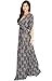 KOH KOH Womens V-Neck Short Sleeve Summer Casual Cute Boho Print Gown Maxi Dress