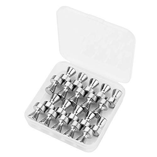 Wukong 20PC Heavy Duty Steel Magnetic Hooks Stylish Metal Magnetic Push Pins for Refrigerator,Whiteboard, Map, Calendar and More - Thumbnail 7