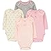 Wan-A-Beez 4 Pack Baby Girls' and Boys' Long Sleeve Bodysuits