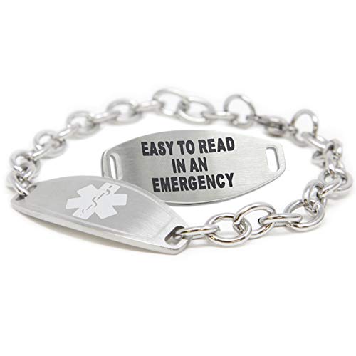 My Identity Doctor Medical Alert Bracelet for Women, Custom