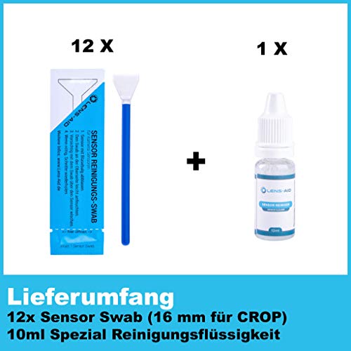 Lens-Aid Sensor Reinigungsset mit Swabs und Flüssig-Reiniger zum Reinigen von APS-C Kamera Sensoren: 12x Mikrofaser Swabs 16 mm einzeln verpackt inkl. Liquid – Bild 8