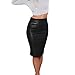 Eliacher Women's Pu Pencil Knee Skirt 6716 (XXXL)