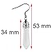 Women's Stainless Steel Hexagonal Pile Synthetic-gemstone Healing Point Dangle Earrings, Hypoallergenic