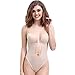 SSILICONE SECRET Women's Full Body Shaper Thong Convertible Seamless U Plunge Conjoined Bra Nude