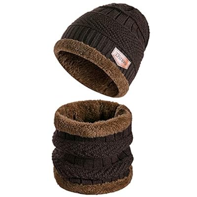 Diravo Soft Stretch Cable Knit - Warm Skull Cap Beanie - Thick Soft Warm Winter Hat - Unisex Loop Scarf and Beanie Diravo Soft Stretch Cable Knit - Warm Skull Cap Beanie - Thick Soft Warm Winter Hat - Unisex Loop Scarf and Beanie