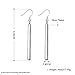 Naivo Fine Jewelry Unique Sterling Sliver Plated Oblong Dangle Earrings with Fishhook Back