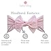 Baby Bling Bows Newborn to Little Girls Hair Bow - Trimmed and Classic Knot Headbands Toddlers Hair Accessories, One Size (2 Pack - White and Pink)