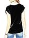 FV RELAY® Women's Fitted Han.Gry Print Crew Neck Short Sleeve Tee Shirt Top Gray (M, Black)
