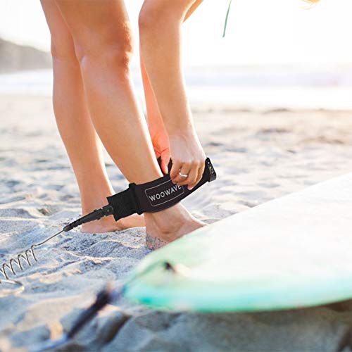 image for WOOWAVE SUP Leash Premium Stand Up Paddle Board Surfboard Leash Coiled