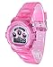 FORESEEX Kids Girls FSX-519G Water Resistant with Back Light Alarm Digital Sports Wrist Pink Watch
