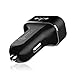 odbo Portable Dual USB Port Car Charger [Qualcomm Certified Quick Charge 3.0], 2.4 Amp Smart Port, 30W for iphone, Samsung Galaxy, Smartphone, LG, Nexus, ipad, Motorola, HTC (Black)