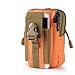Efanr Universal Outdoor Tactical Holster Military Molle Hip Waist Belt Bag Wallet Pouch Purse Phone Case with Zipper Compatible with Samsung Galaxy S7 S6 LG HTC and More Smartphones (Orange)