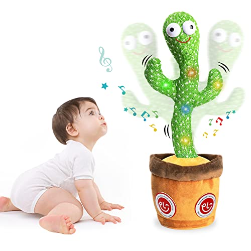 Dance Talking Cactus Toy Singing Dancing Mimicking Toy for Babies