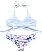 RXRXCOCO Womens Padded Push-up Bikini Set Bathing Suits Two Pieces Swimsuit Pink