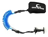 Own the Wave Bodyboard Coiled Leash - Blue