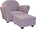 Keet Roundy Child Size Chair with Microsuede Ottoman, Lavender, Ages 2-5 years