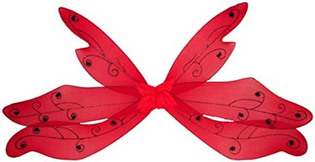 Confettery Children's Costume red sparkle Wing Ladybird Elf 75 cm