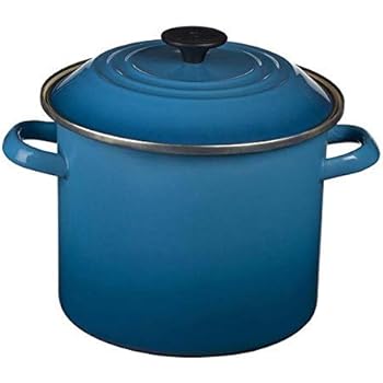 Le Creuset N5100-2059 Enamel Over Steel Stockpot, 6-Quart, Marseille