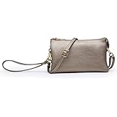 JEN & CO. Riley Vegan Leather Crossbody Bag for Women, Copper - Small Clutch or Purse, Wallet Bags, Wristlet & Strap