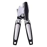 Can Opener Manual Food-Safe FDA Stainless Steel, NO-Rust, Ergonomic Anti Slip Design Big Knob For Easy Turn, Ultra Sharp Blade, Safe and Efficient Opening, Handy Can Opener