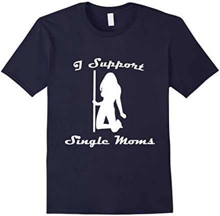 Men's I Support Single Moms T-Shirt 3XL Navy