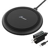 Seneo Wireless Charger, Qi-Certified Charging Pad 7.5W Fast for iPhone XR/XS/XS Max/X/8/8+, 10W Fast for Galaxy Note 9/S9/S9+/S8/S8+/S7/Note 8, Compatible for All Qi-enabled Phone (With QC3.0 Adapter)