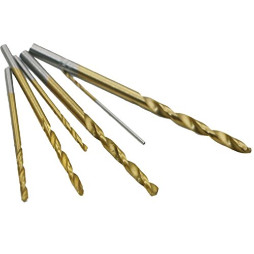 image for ZYEE_Drill Bits Set 60 Pcs Portable High-Speed Steel Titanium Coated H