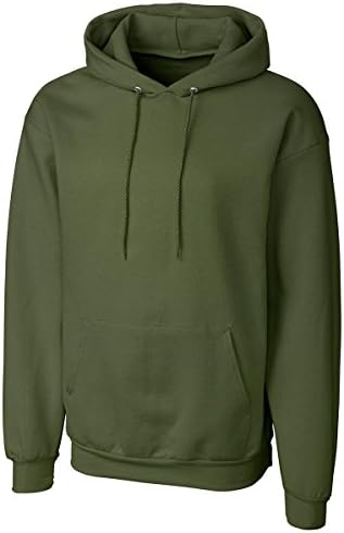 Cutter &amp; Buck MRK02001 Mens Clique Basics Flc P/O Hoodie S-Xxl, Olive-S
