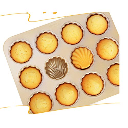 UniM 12 Cavity Financier Madeleine Seashell Shaped Baking Pan Nonstick Cake Mold Kitchen Biscuit Bakeware - Thumbnail 7