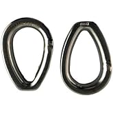 US STAINLESS 2 Pieces Stainless Steel 316 1/4" (6mm) Wire Rope Thimble Casting with Closed End Marine Grade for Rope Size 1/4"