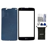 New Front Outer Screen Glass Panel Lens Replacement for LG Tribute 5 K7 MS330 LS675 With Pre-cut Frame Tape&OCA Tape